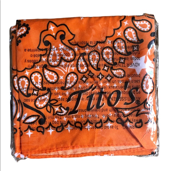 Tito’s Vodka Logo Orange Bandanna (new, never used, in package) - Picture 2 of 4